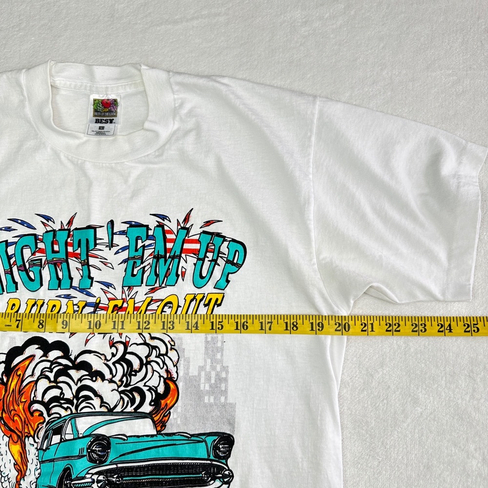 Vintage 1996 Fruit of the Loom New England Summer Nationals Racing T-Shirt Sz L - Picture 4 of 7